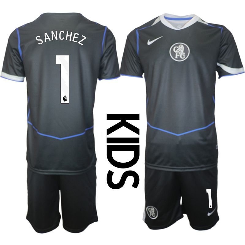 Youth 2025-2026 Club Chelsea away black #1 Soccer Jersey->customized soccer jersey->Custom Jersey